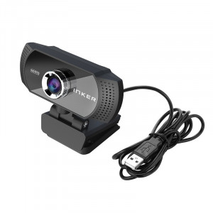 USB Webcam Inker HD-R70 640X480 με Ενσωματωμένο Μικρόφωνο 3.5mm και Δυνατότητα Περιστροφής Μαύρη 29991