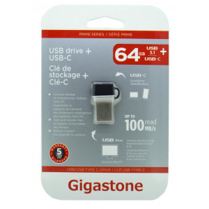 Gigastone Prime Series USB 3.0 Flash Drive και Type-C 64GB OTG για Smartphones & Tablet UC-5400B Refurbished 5 Years Guarantee 4710405850389
