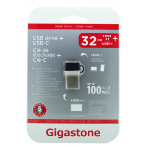 Gigastone Prime Series USB 3.0 Flash Drive και Type-C 32GB OTG για Smartphones & Tablet UC-5400B Refurbished 5 Years Guarantee 4710405850396