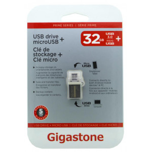 Gigastone Prime Series USB 3.0 Flash Drive Micro USB 32GB OTG για Smartphones & Tablet U305A Refurbished 5 Years Guarantee 4710405850594