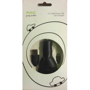 Car Charger HTC CC C300 Dual with Detachable Cable Micro USB 2A 4710937341065
