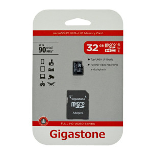 Κάρτα Μνήμης Gigastone MicroSDHC UHS-1 32GB C10 Full HD Video Series με SD Αντάπτορα up to 90 MB/s* 4716814072343