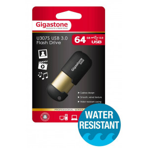 USB 3.0 Gigastone Flash Drive U307S 64GB Black Professinal Series Metal Frame 4716814078680