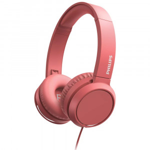 Ακουστικά Stereo Philips On-Ear Stereo 3.5mm TAH4105RD/00 Κόκκινο με Μικρόφωνο, Πλήκτρο Απάντησης 4895229110267