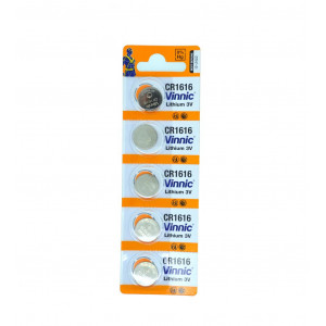 Buttoncell Vinnic CR1616 3V Τεμ. 5 με Διάτρητη Συσκευασία 4898338001495