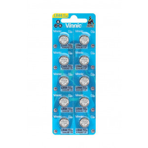 Buttoncell Vinnic LR1154F AG13 LR44 Τεμ. 10 με Διάτρητη Συσκευασία 4898338006056