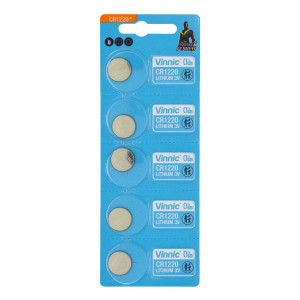 Buttoncell Vinnic CR1220 Τεμ. 5 με Διάτρητη Συσκευασία 4898338011456