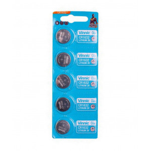 Buttoncell Vinnic CR1632 3V Τεμ. 5 με Διάτρητη Συσκευασία 4898338011722