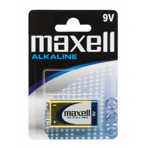 Battery Power Alkaline Maxell 6LR61 size 9V Psc. 1 4902580150259