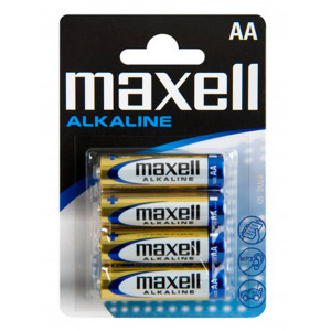 Battery Alkaline Maxell LR6 size AA 1.5 V Psc. 4 4902580163761