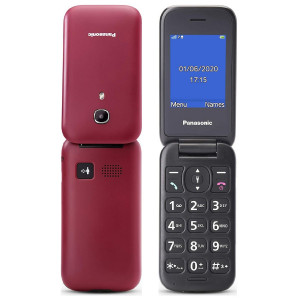 Panasonic TU400EXR Κόκκινο 2.4 με MicroSD μέχρι 32GB, Bluetooth, Κάμερα, Μεγάλα Γράμματα και Πλήκτρο SOS 5025232935727