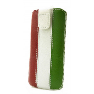 Case Protect Ancus Italy Flag for Apple iPhone SE/5 Leather White 5210029000126