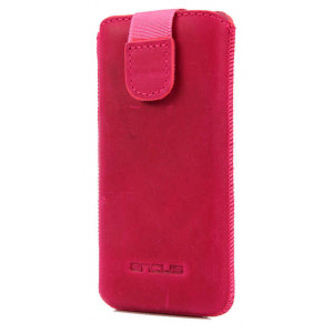 Case Protect Ancus for Apple iPhone SE/5/5S/5C Leather Fuchsia 5210029000225