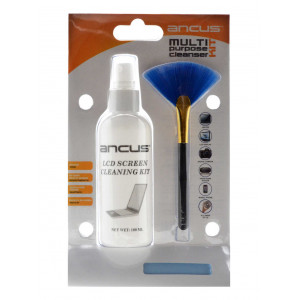 Screen Cleaning Kit Ancus 100ml with Cloth and Brush 5210029000393