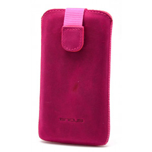 Case Protect Ancus for Nexus 5X / One A9 / Galaxy Grand Prime / iPhone 6/6S Leather White with Grazy Fuchsia 5210029011962