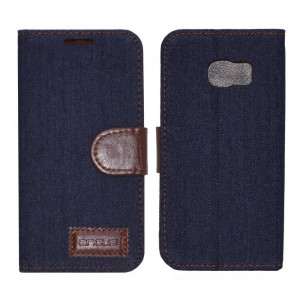 Book Case Ancus Teneo Fabric for Samsung SM-G925F Galaxy S6 Edge Dark Blue 5210029036682