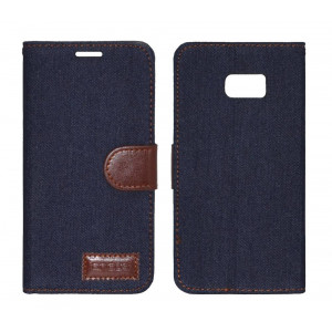 Book Case Ancus Teneo Fabric for Samsung SM-G928F Galaxy S6 Edge+ Dark Blue 5210029036699