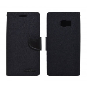 Book Case Goospery Canvas Diary for Samsung SM-G928F Galaxy S6 Edge+ Black by Mercury 5210029041631