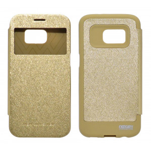 Book Case Goospery Wow Bumper View for Samsung SM-G930F Galaxy S7 Gold by Mercury 5210029043093