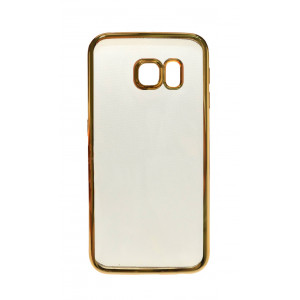 Case Electroplating TPU Ancus for Samsung SM-G925F Galaxy S6 Edge Gold - Transparent 5210029043420