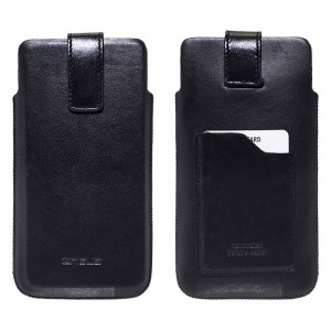 Case Protect Ancus Universal Medium up to 5.5 Leather Black with Card Slot 5210029056024
