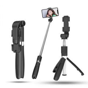 Selfie Stick Ancus L01s Wireless Πτυσσόμενο Μαύρο με Βάση Τρίποδο και Τηλεχειρισμό 186-700mm 5210029078224