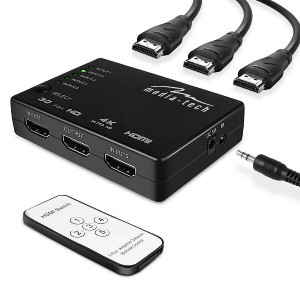 HDMI Switch Media-Tech MT5207 5 θέσεων με υποστήριξη ανάλυσης 4K και Τηλεχειριστήριο. Μαύρο 5906453152073