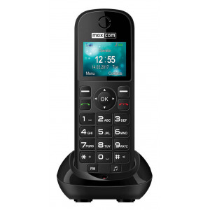 Maxcom MM35D with Large Buttons, Radio (Works without Handsfre), and Desktop Charger Black 5908235973999