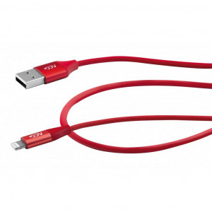 Καλώδιο σύνδεσης ACC+ USB σε Lightning MFI 2.4A Fast Charge Κόκκινο 1μ 5908235975009
