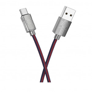 Καλώδιο σύνδεσης Hoco U61 Treasure USB σε Type-C Fast Charging 3.0A Μπλε 1.2μ 6931474705556