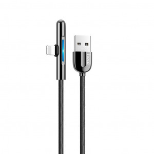 Καλώδιο Σύνδεσης Hoco U65 Με Πολύχρωμη Ραβδο USB σε Lightning Fast Charging 3.0A 18W Μαύρο 1.2μ 6931474709165