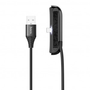 Καλώδιο Σύνδεσης Hoco U66 Με Βάση Στήριξης USB σε Lightning Fast Charging 2.4A 18W Μαύρο 1.2μ 6931474709875
