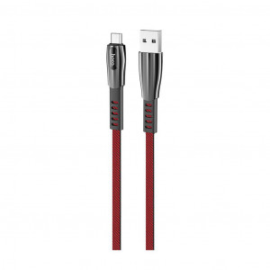 Καλώδιο σύνδεσης Hoco U70 Splendor USB σε Mirco-USB Fast Charging 2.4A Κόκκινο 1.2μ με Φωτεινή Ένδειξη 6931474711618