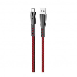 Καλώδιο σύνδεσης Hoco U70 Splendor USB σε USB-C Fast Charging 3.0A Κόκκινο 1.2μ με Φωτεινή Ένδειξη 6931474711632