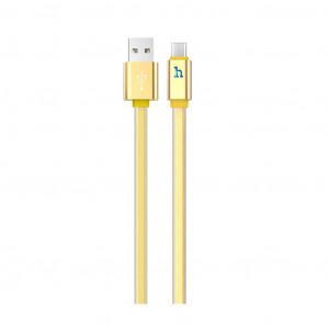 Καλώδιο σύνδεσης Hoco UPL 12 Plus USB σε Micro-USB 2.4A με PVC Jelly και Φωτεινή Ένδειξη 1,2μ. Χρυσαφί 6931474720061