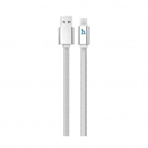 Καλώδιο σύνδεσης Hoco UPL 12 Plus USB σε Micro-USB 2.4A με PVC Jelly και Φωτεινή Ένδειξη 1,2μ. Ασημί 6931474720078