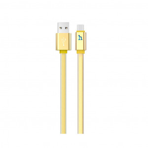 Καλώδιο σύνδεσης Hoco UPL 12 Plus USB σε USB-C 2.4A με PVC Jelly και Φωτεινή Ένδειξη 1,2μ. Χρυσαφί 6931474720108