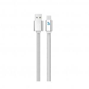 Καλώδιο σύνδεσης Hoco UPL 12 Plus USB σε USB-C 2.4A με PVC Jelly και Φωτεινή Ένδειξη 1,2μ. Ασημί 6931474720115