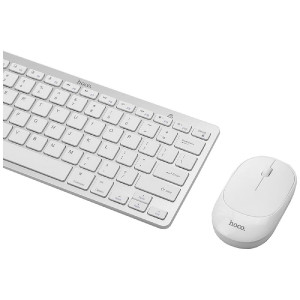 Πληκτρολόγιο Bluetooth Hoco DI05 V.4.0 Mini με Bluetooth Ποντίκι 3 Κουμπιών 2.4G 1200 DPI Λευκό 6931474732637