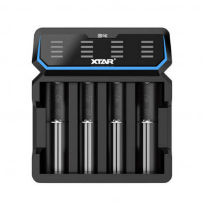 Φορτιστής Μπαταριών Βιομηχανικού Τύπου Xtar D4 USB, 4 Θέσεων με Ένδειξη Επιπέδου Φόρτισης για μπαταρίες από 14500 έως 26650 6952918351214