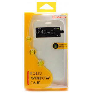 Book Case S-View Baseus Folio for Samsung i9505/i9500 Galaxy S4 White - Frost with active S-View 6953156219571