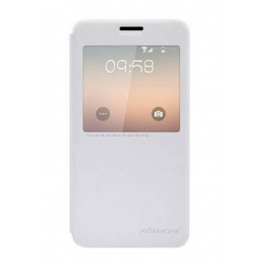 Book Case S-View Nillkin Sparkle for Samsung SM-G850F Galaxy Alpha White with active S-View 6956473213659