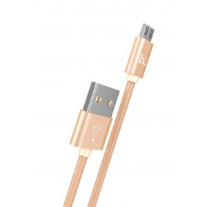 Καλώδιο σύνδεσης Hoco X2 Knitted USB σε Micro-USB Fast Charging Rose Gold 1,0 μ. 6957531032212