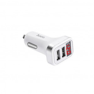 Φορτιστής Αυτοκινήτου Hoco Z3 Dual USB Fast Charging 5V/3.1A και Είσοδο 12/24V Λευκός 6957531044109
