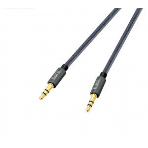 Καλώδιο σύνδεσης Ήχου Hoco UPA03 Noble Sound 3.5mm Male σε 3.5mm Male 1μ Γκρι 6957531051565