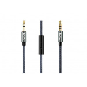 Καλώδιο σύνδεσης Ήχου Hoco UPA04 3.5mm Male σε 3.5mm Male με Ενσωματωμένο Μικρόφωνο και Πλήκτρα για Audio-in, Κινητά Τηλέφωνα και Συσκευές Ήχου Φ3.0mm 1 μ. Μαύρο 6957531051572