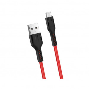 Καλώδιο σύνδεσης Hoco U31 USB σε Micro-USB 2.4A Κόκκινο 1,2μ 6957531053880