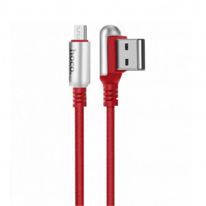 Καλώδιο σύνδεσης Hoco U17 Capsule USB σε Micro-USB Fast Charging 2.4A Κόκκινο 1.2μ 6957531058939