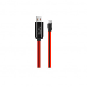 Καλώδιο σύνδεσης Hoco U29 LED Display USB σε Micro-USB 2A Fast Charging Κόκκινο 1μ 6957531062974