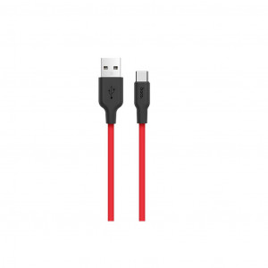 Καλώδιο Σύνδεσης Hoco X21 Σιλικόνης USB σε USB-C 2.0A Fast Charging 1μ. Μαύρο - Κόκκινο 6957531071419